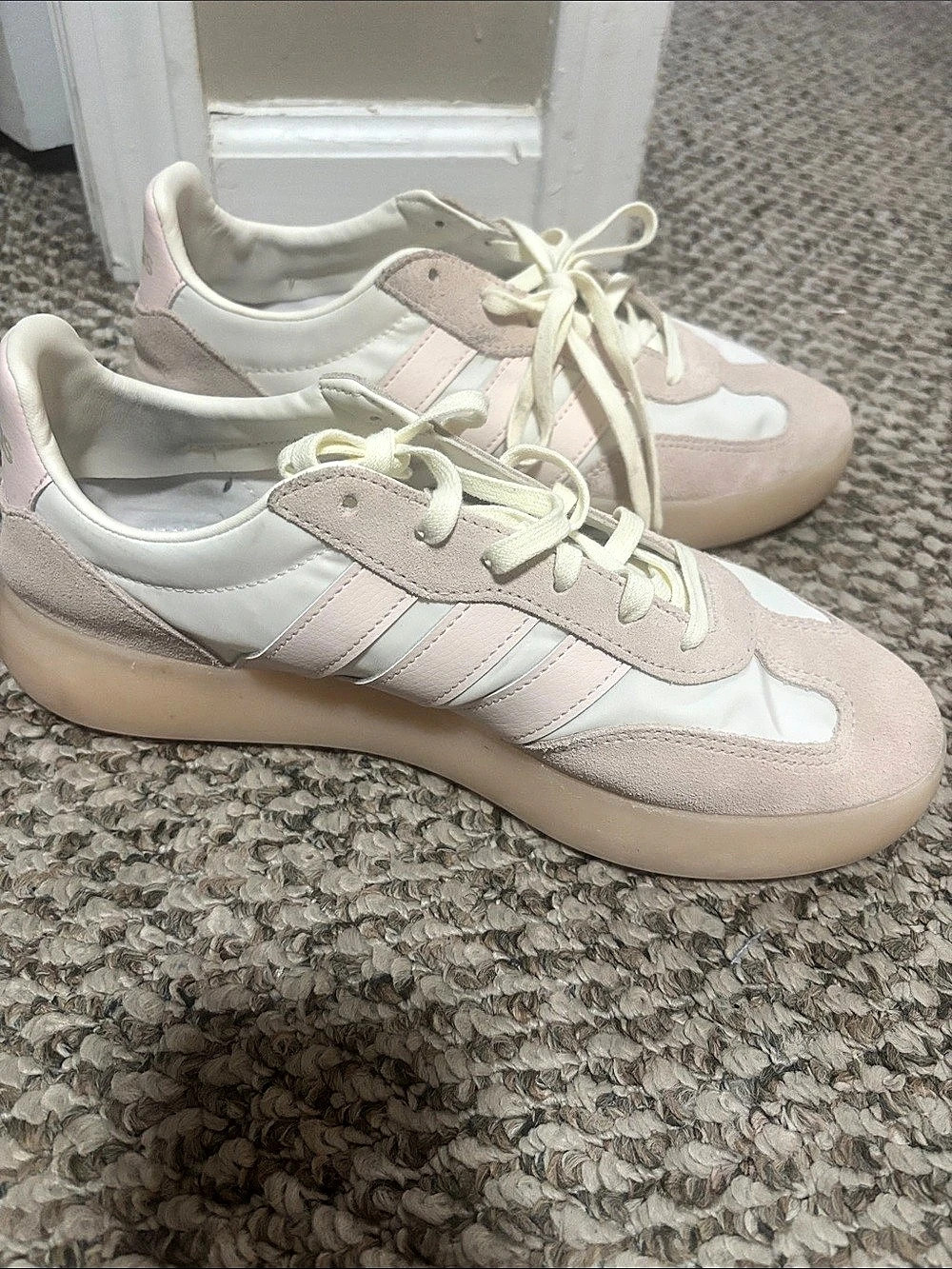 adidas Gazelle Bold Platform Sneakers Pink & White